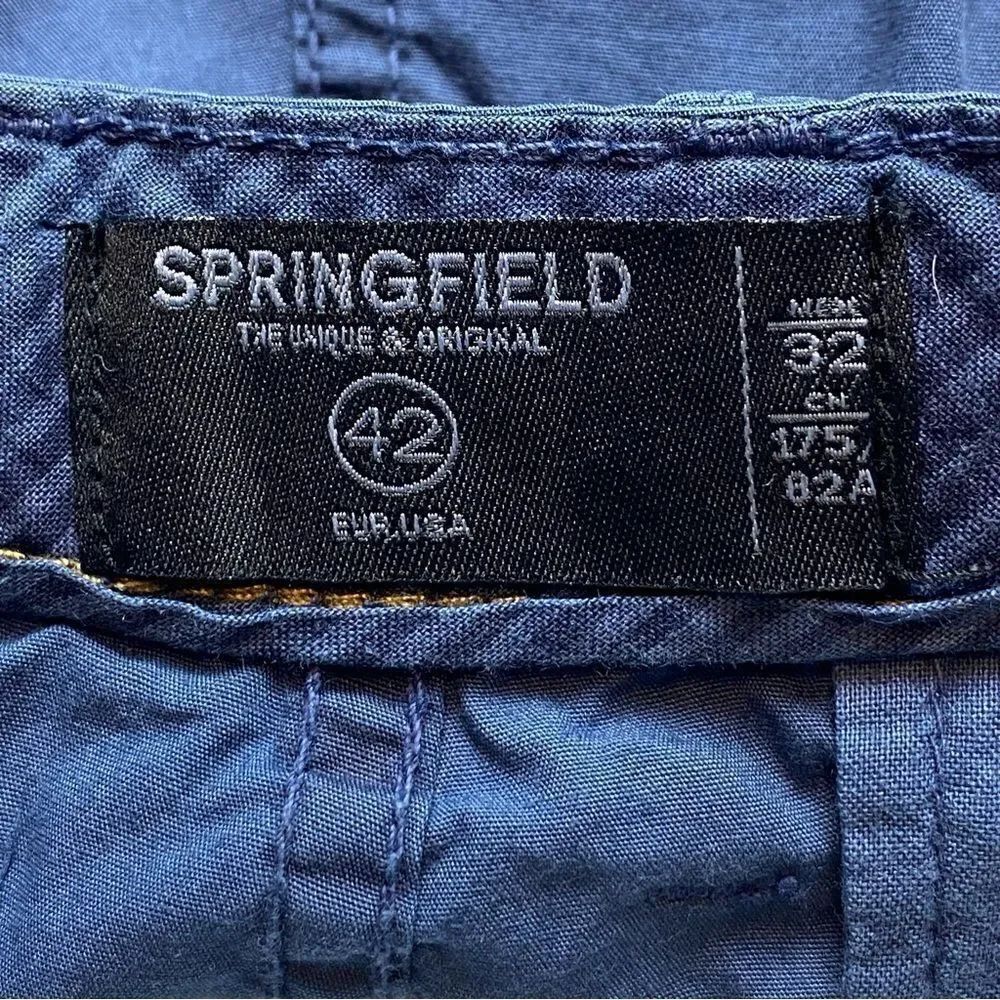 Springfield Blue Fish Print Shorts Size 32 - Picture 3 of 10